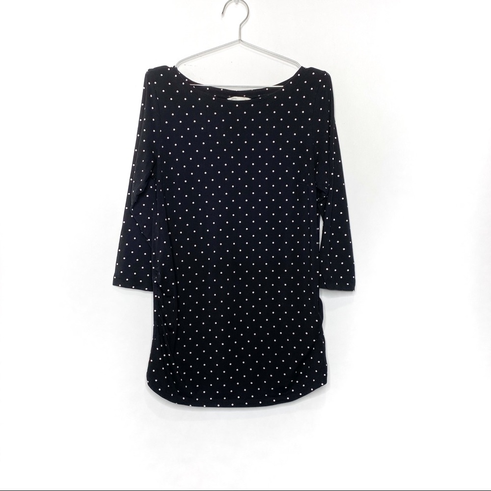 H&M MAMA Polka Dot 3/4 Sleeve Maternity Top Size L